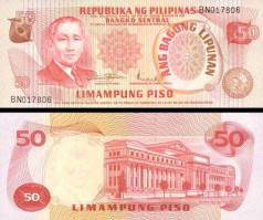 *50 Piso Filipíny 1974, P156a UNC - Kliknutím na obrázok zatvorte -